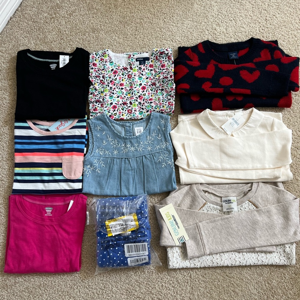 NWT girl bundle of 9 items size 5